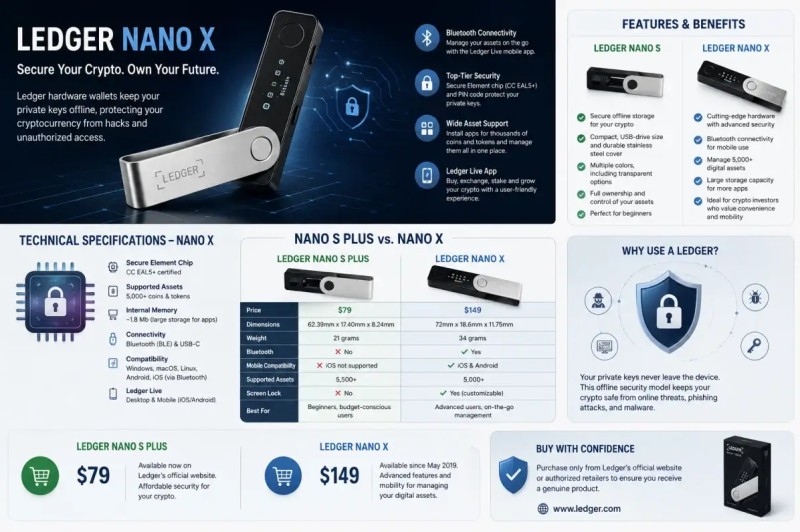 Ledger Nano X secure crypto